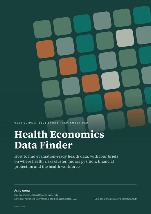 Cover of the Health Economics Data Finder user guide and issue briefs